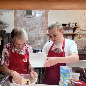 Simon and Steve cooking